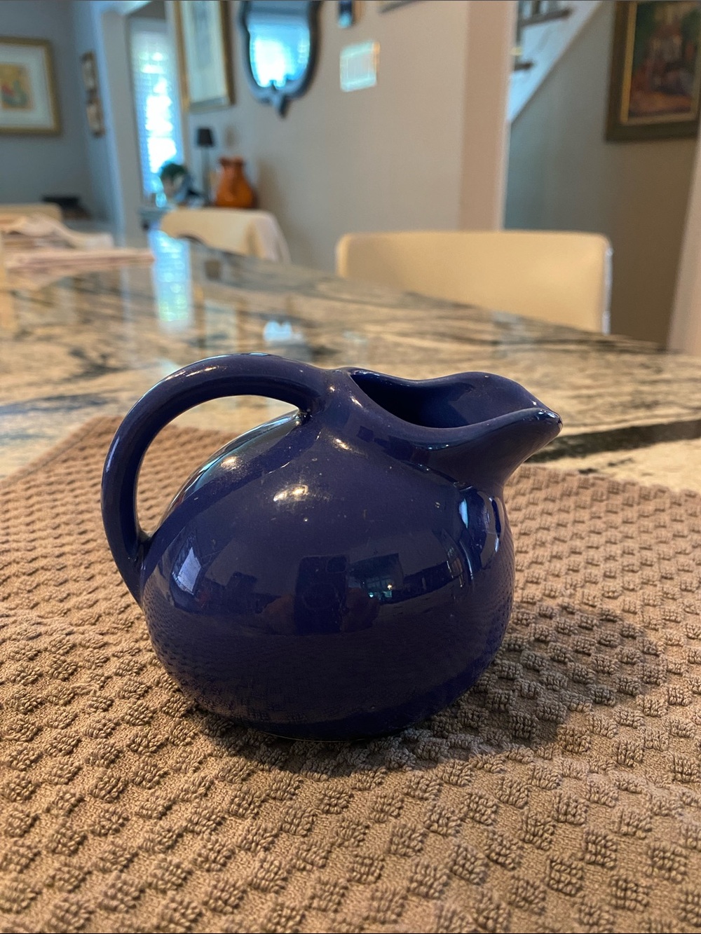 Blue glazed MCM  mini creamer
